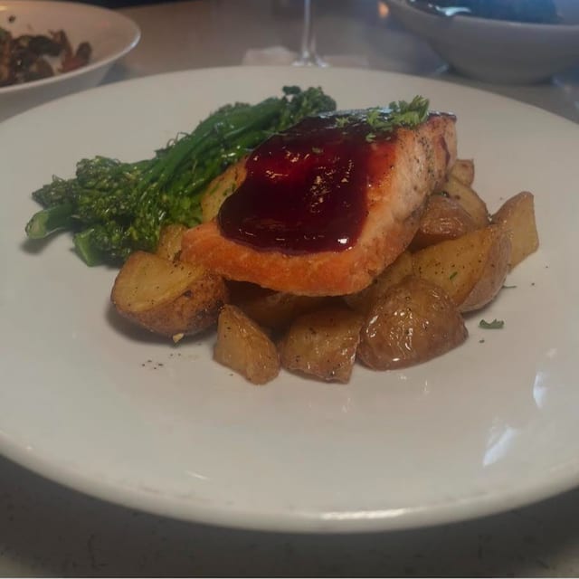 Glazed Salmon.